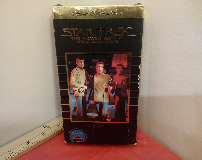Vintage VHS Movie Tape, Star Trek The Motion Picture Collector's Series, Extended Version, William Shatner, 1986~