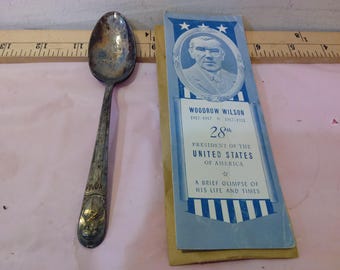 Vintage Collector Spoons, Presidential Spoons, George Washington thru Franklin D. Roosevelt, 1939