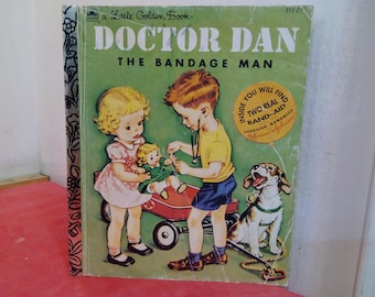 Vintage Children Books, A Little Golden Book, The Circus is in Town, The Jolly Barnyard, I Can Fly, Tootle, Doctor Dan, and Others