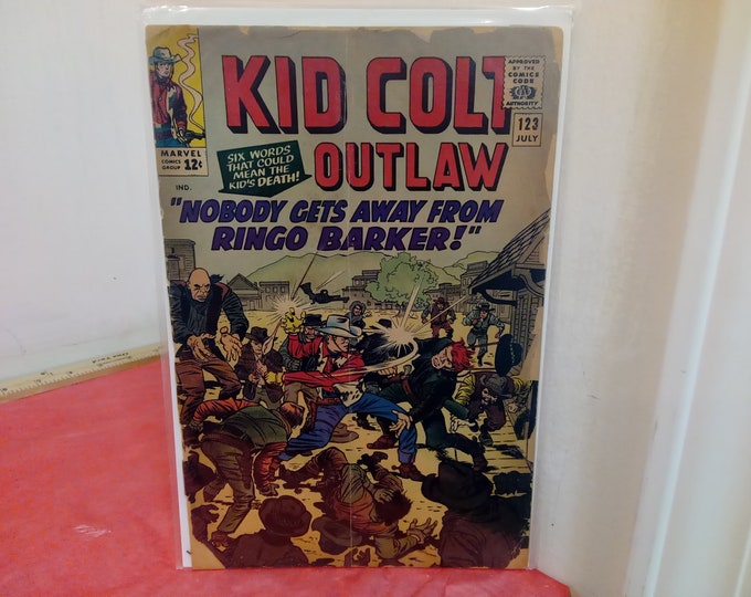 Vintage Comic Books, Marvel Comic Book "Kid Colt Outlaw", .15 to .25 Cent Comic Books, 1970's