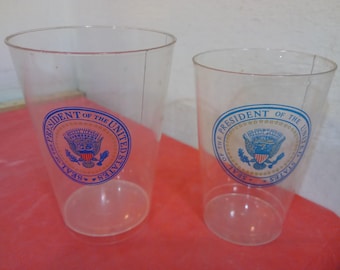 Vintage Plastic Cups, Presidential Cups, Reagan Bush, or 50th Inauguration#