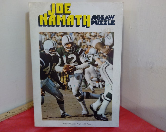 Vintage Jigsaw Puzzle, Joe Namath Jigsaw Puzzle, 500 pieces 16" x 20" by American Publishing, 1971#