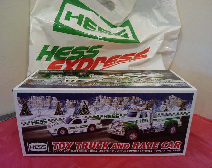 Vintage Hess Toy Truck and Race Car, 2011#