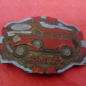 Vintage Brass Belt Buckles, Coca-Cola, Ford Model A, Marlboro, and Cable Car