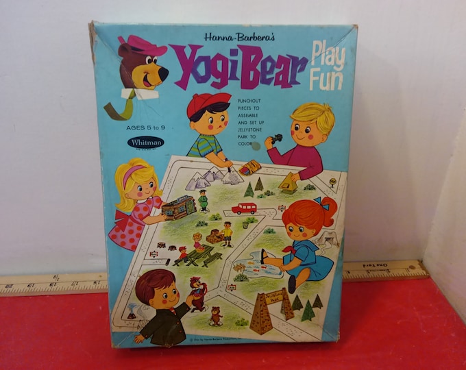 Vintage Children's Play Set, Hanna Barbera's Yogi Bear Play Fun Set, 1964