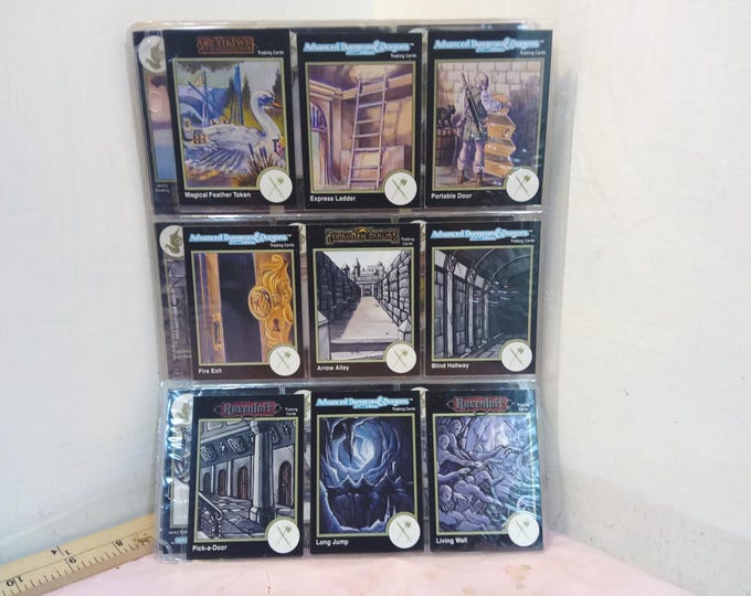 Vintage Collector Cards, Advanced Dungeon & Dragons Collector Cards with Ravenloft, Forgotten Realms, Darksun and Others, 1990's