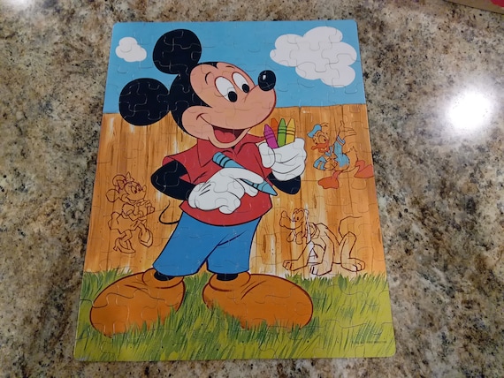Vintage Walt Disney's Mickey Mouse Jigsaw Puzzle by Whitman #-4605