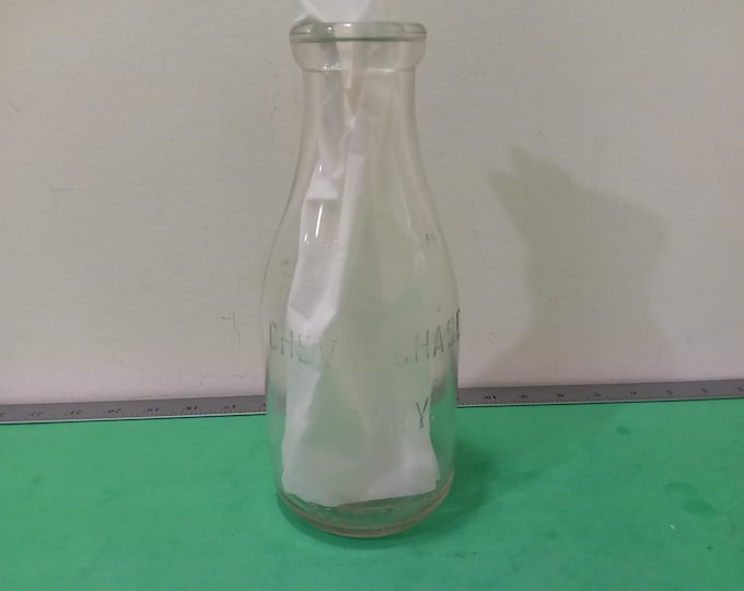 Vintage One Quart Milk Bottle, Chevy Chase Dairy, Wise Brothers, 1920's#