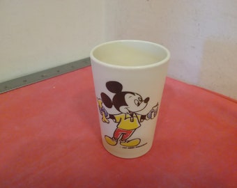 Vintage Walt Disney Productions, Mickey Mouse, Donald Duck, and Pluto Plastic Cup by Eagle