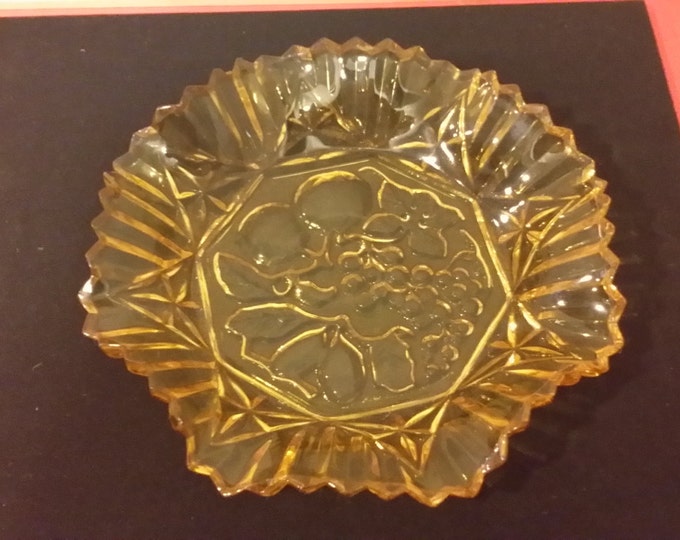 Vintage Depression Glass, Federal Pioneer Amber Fruit Serving Dish