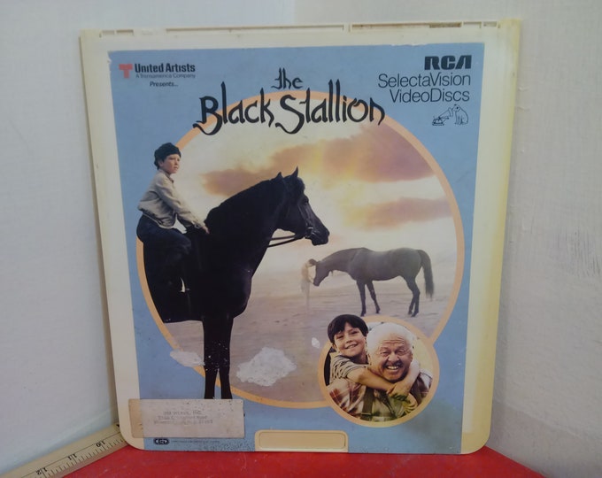 Vintage Video Disc Movie, The Black Stallion by RCA Select Vision Video Discs, 1980's