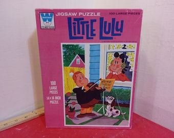 Vintage Jigsaw Puzzle, Little Lulu Jigsaw Puzzle 100 Pieces by Whitmann #4610, 1970's#