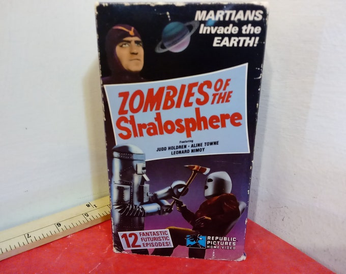 Vintage VHS Tape, Zombies of the Stratosphere, Leonard Nimoy, 1988~