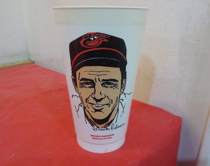 Vintage Sport Collectible Plastic Cups, 7-11 Hall of Fame Baseball Player Cups, 1973