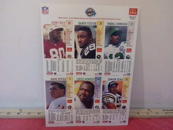 Vintage Football Cards, Mcdonald's Limited Edition Gameday