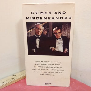 Vintage VHS Movie Tape, Crimes and Misdemeanors, Alan Alda, 1989~