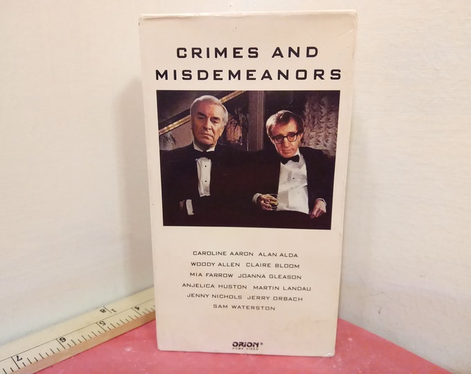 Vintage VHS Movie Tape, Crimes and Misdemeanors, Alan Alda, 1989~