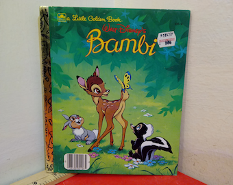 Vintage Hardcover Book, A Little Golden Book Walt Disney's "Bambi", 1984
