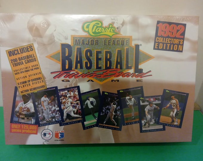 Vintage Board Game, Classic Major League Baseball Trivia Board Game, 1992#