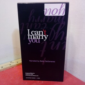 Vintage VHS Movie Tapes, I Can&#39;t Marry You by Betty DeGeneres#
