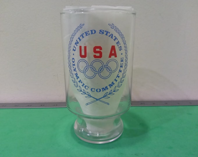 Vintage United States Olympic Committee Large Glass#