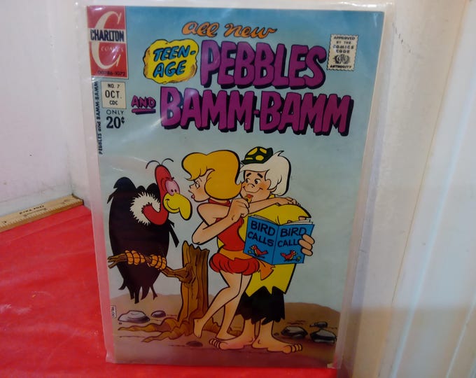 Vintage Charlton Comic Books, Pebbles and Bamm-Bamm, 1950-60's