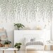 hanging dark green leaves vine wall decal, natural plants Wall Stickers, living room wall decors,baby room decal,creative botanical dropping 