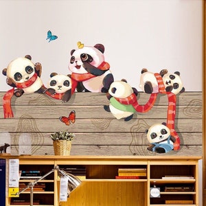 Cute Giant Panda Wall Sticker Kindergarten Children Room Play Room Wall Decal ，Wall Sticker - Room Decor g291