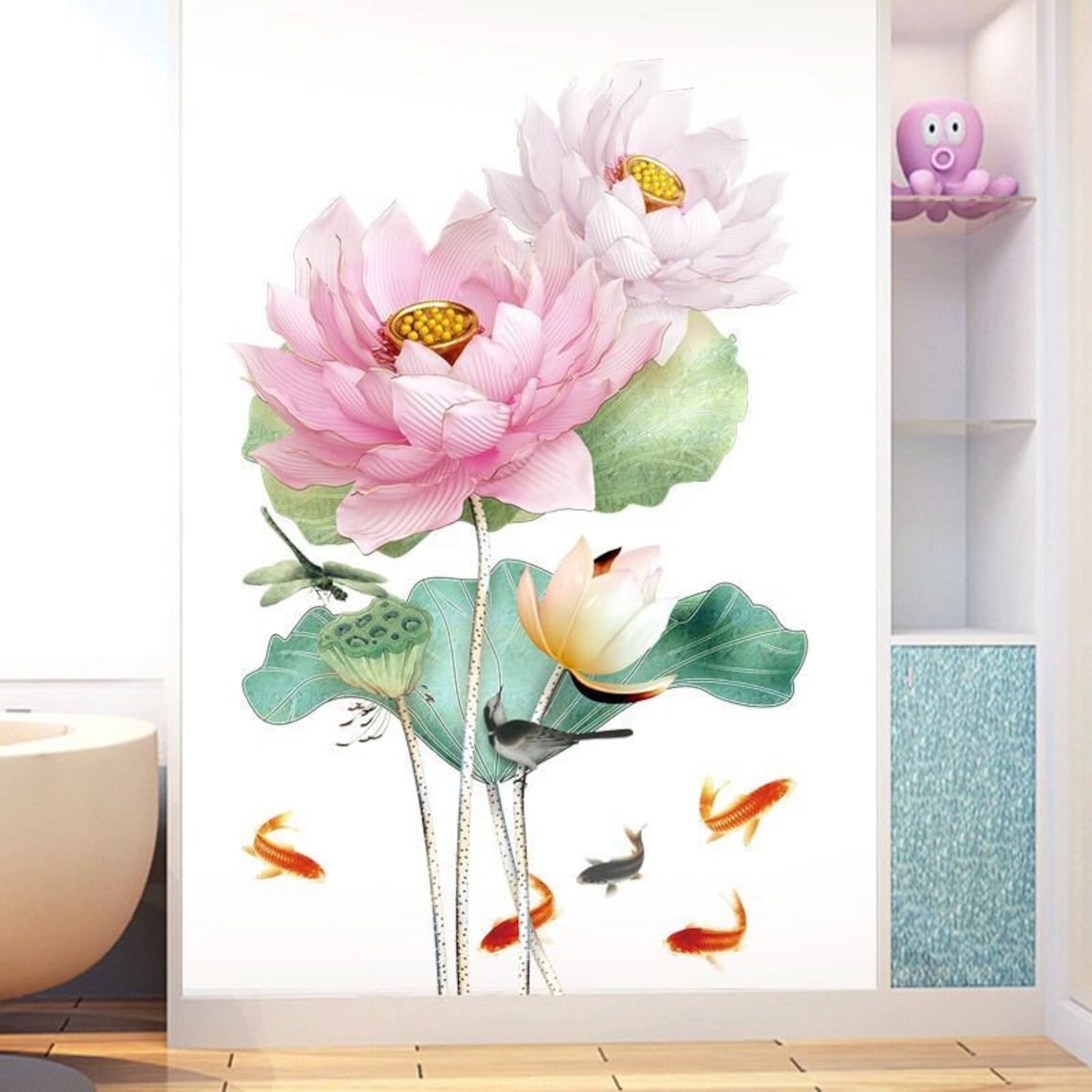 Large Wall Decals Green Plantplant Wall Sticker Flower Wall Etsy