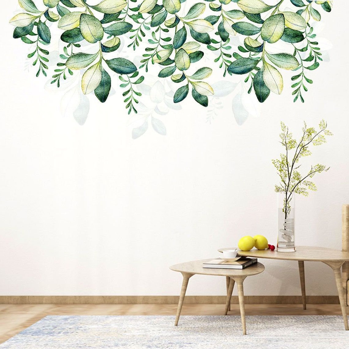 Grandes pegatinas de pared de hoja verde citas y plantas | Etsy