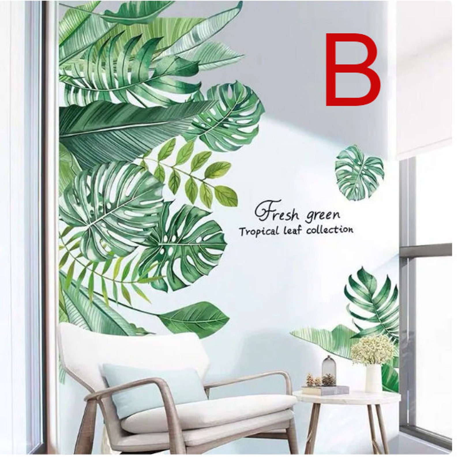 Monstera Green Leaf Living Room Home Decorhanging Twig Vines Etsy