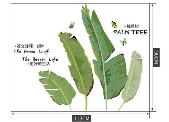 Bamboo Leaf Fresh Ins Warm Wall Sticker Green Plant Wall Etsy Bamboo Leaf Fresh Ins Warm Wall Sticker Green Plant Wall Etsy