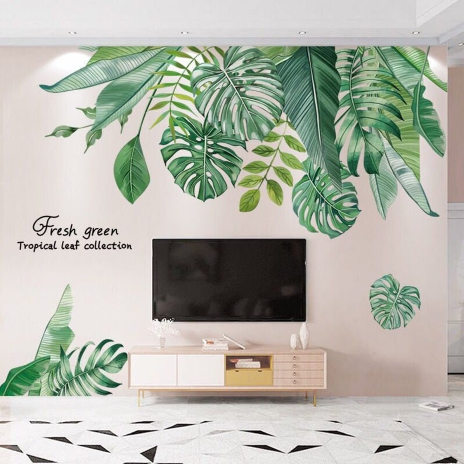 Monstera Green Leaf Living Room Home Decorhanging Twig Vines Etsy UK
