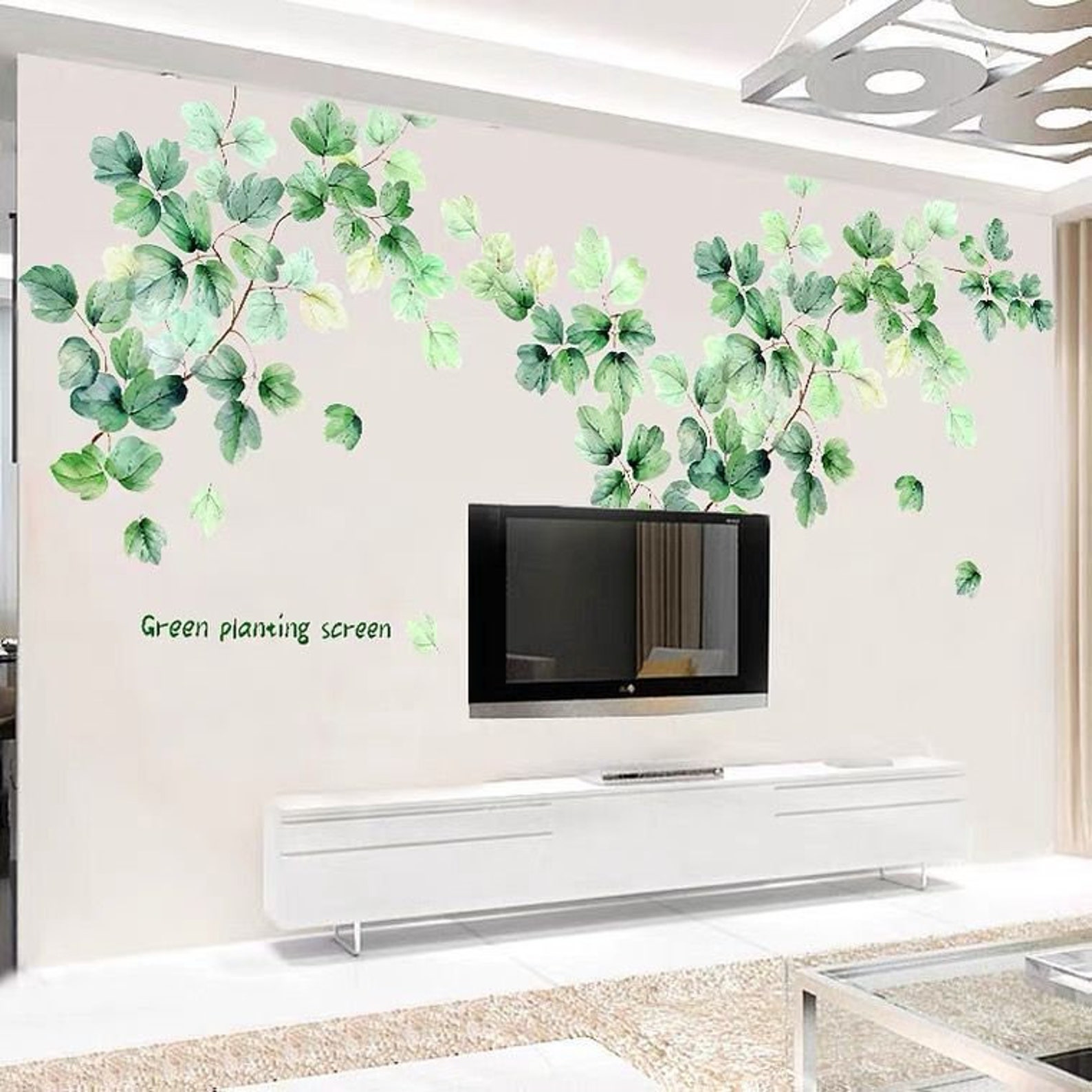 Grape Vine Wall Decals Plant Branch Wall Decal Big Leaf Plant Etsy