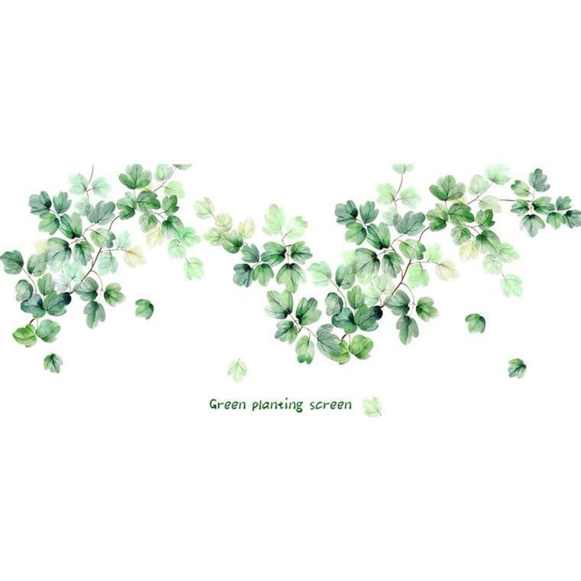 Grape Vine Wall Decals Plant Branch Wall Decal Big Leaf Plant Etsy