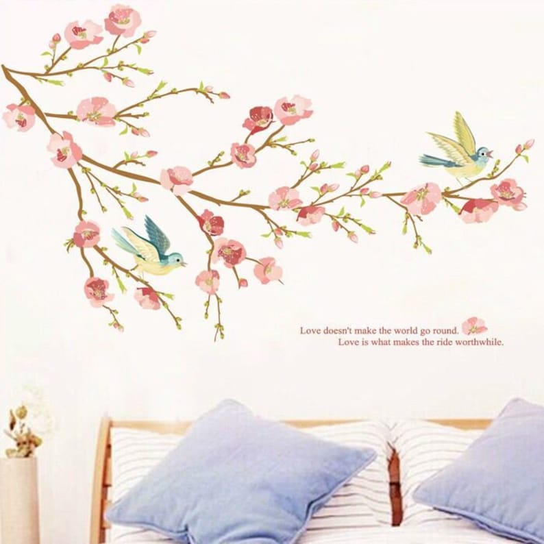 Cherry Blossom Wall Decal Nursery Wall Decal Blossom Wall Etsy