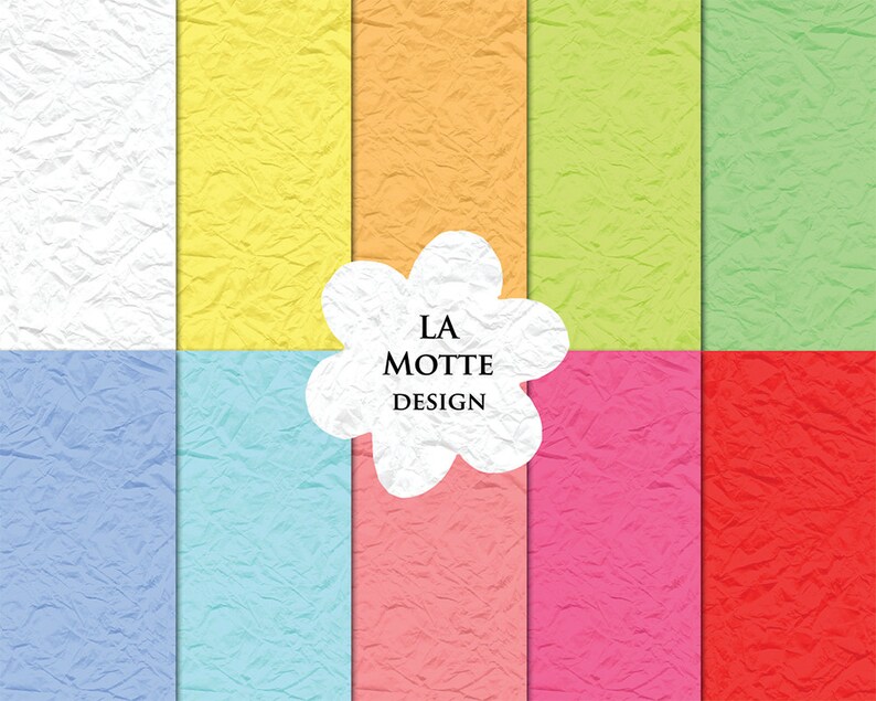 Digital Tissue Paper Textures Pastel Color Paper Crumbled Etsy