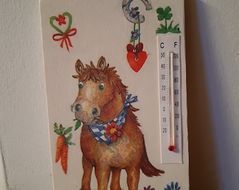 Thermomètre intérieur petit poney