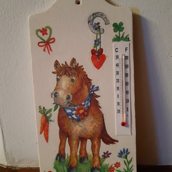 Thermomètre intérieur petit poney