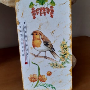 Thermomètre mural - Oiseaux sur branche [Prix Bas]