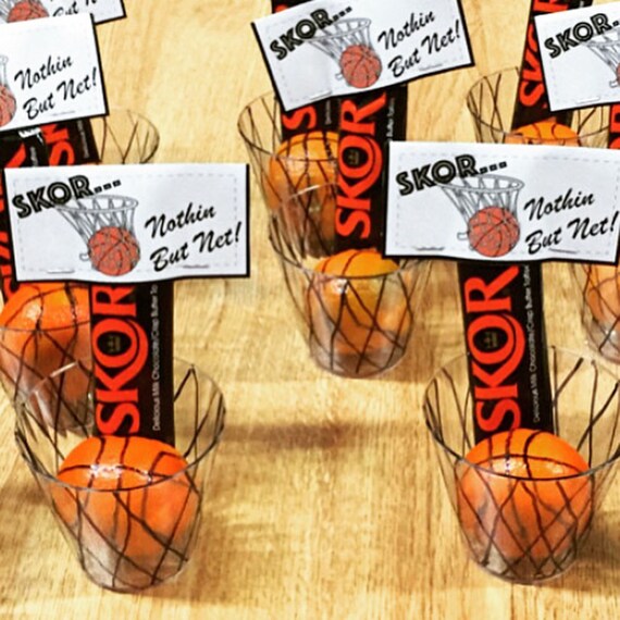 Basketball Treat Bag Toppers Basketball Team Party Tags Etsy