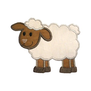 Lamb Applique Machine Embroidery Digital Design Sheep Ewe Baa Farm Animal