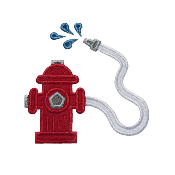 Fire Hydrant Hose Applique Machine Embroidery Digital Design Rescue Pet Dog  Puppy Firehose