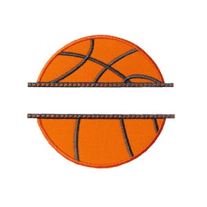 Basketball Name Plate Applique Machine Embroidery Digital Design Sports Split