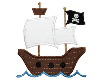Piratenschiff Applikation Stickdatei