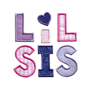 Little Sister Applique Machine Embroidery Digital Design Sibling Brother Baby