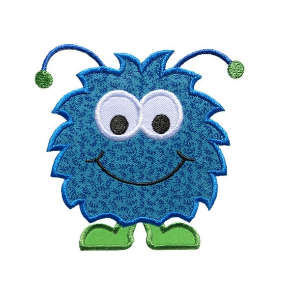 Happy Monster Applique Machine Embroidery Digital Design Alien Martian