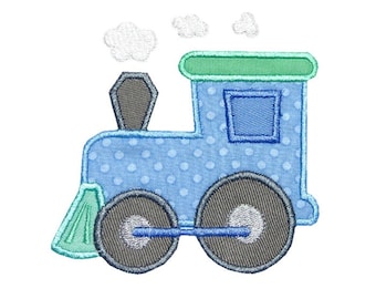 Train Engine Applique Embroidery Machine Design