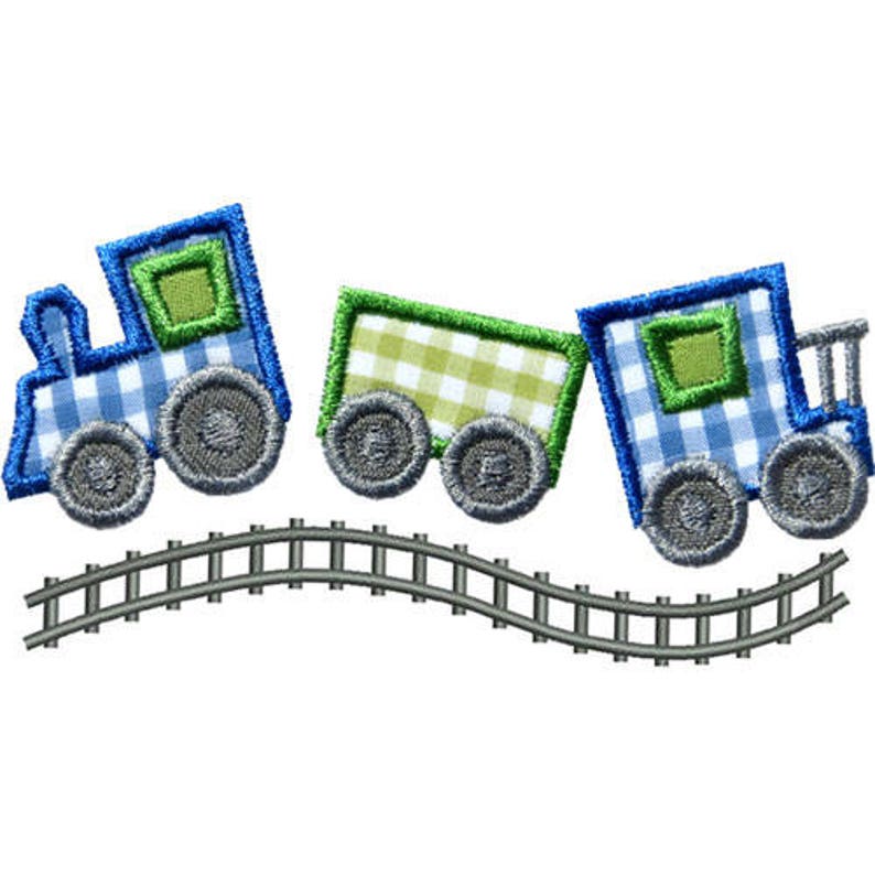Curvy Train Tracks Applique Machine Embroidery Digital Design Etsy