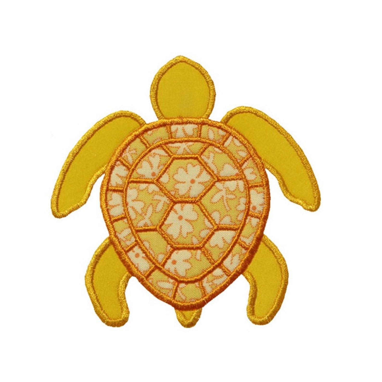 Sea Turtle Applique Machine Embroidery Digital Design Beach Etsy
